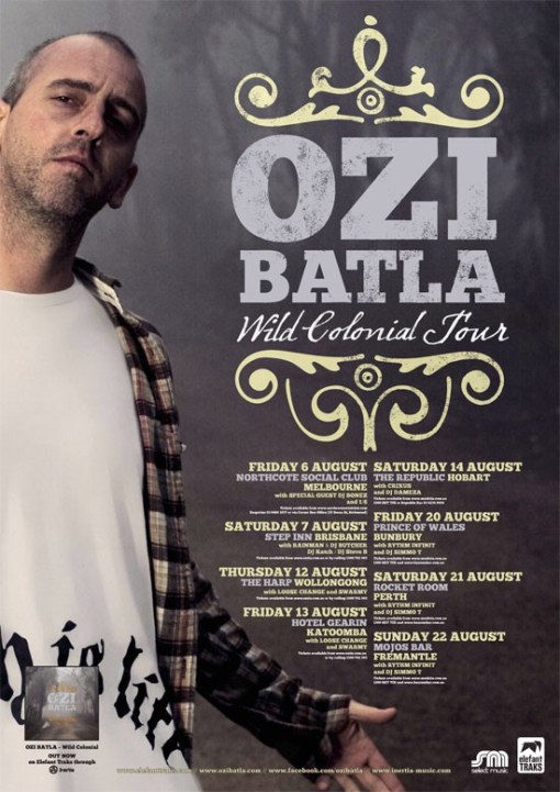 Ozi Batla Wild Colonial Tour allaussie hip hop
