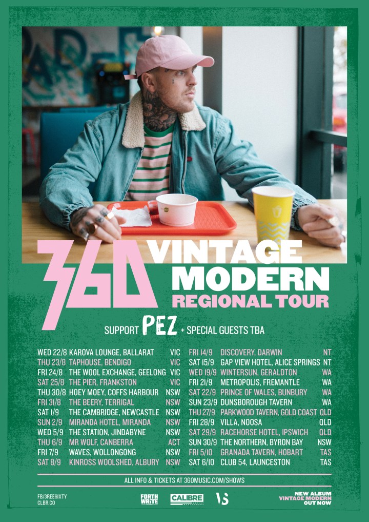 360 Vintage Modern Regional Tour Poster